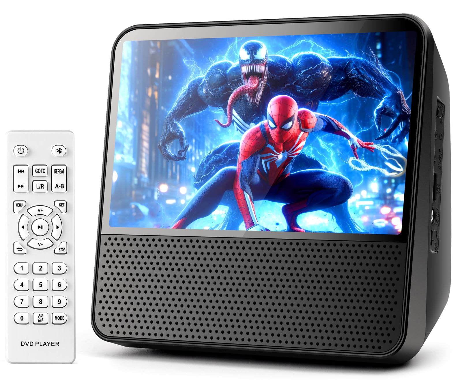 Photo 1 of ROADOM 9.8" Portable DVD Player with Screen, 7'' HD 1024*600 Digital Screen, 4000 mAh Rechargeable, Hi-Fi Stereo Sound, Remote Control, Sync TV,Resume Playback, DVD/CD/Bluetooth/USB/Line/Timer/Repeat