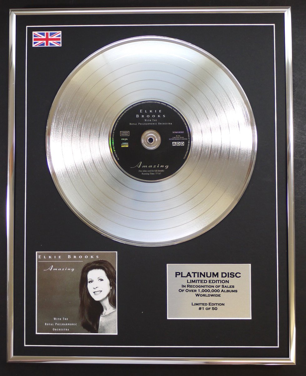 ELKIE BROOKS/LTD EDITION CD PLATINUM DISC/AMAZING