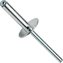 Large Flange Pop Rivets 3/16 X 3/8 | All Steel Dome Head | Qty 100 | Fastenere