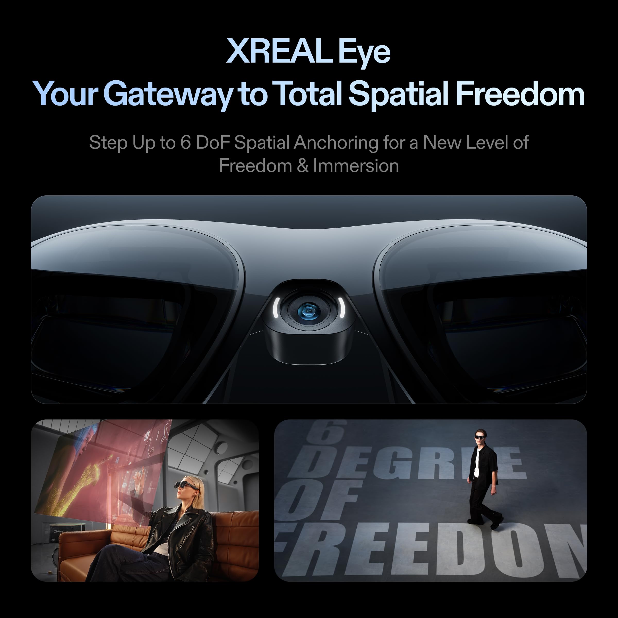 XREAL One Pro AR Glasses with X1 Chip, Native 3 DoF, X-Prism Optics, 57°FOV 171