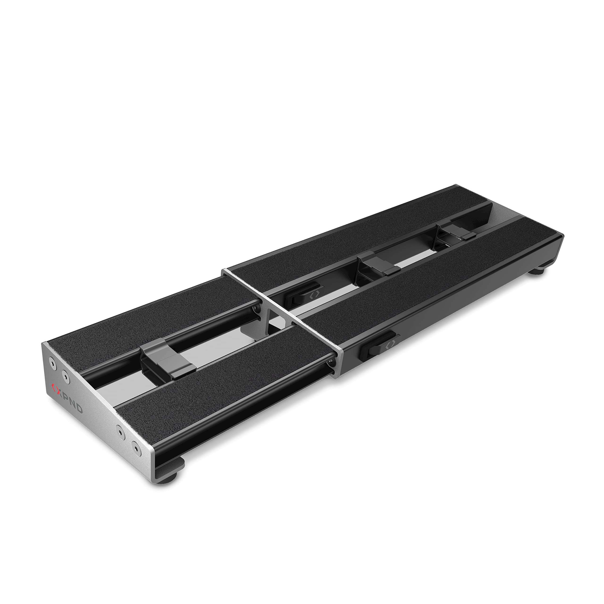 D'Addario XPND Pedal Board - Guitar that Expands - 1 Row, Lightweight, Durable Aluminum - Pre-Applied Loop Velcro for Swapping Pedals