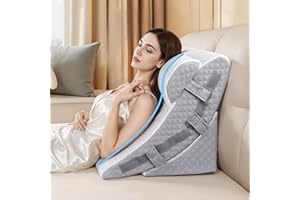 3PCS Bed Wedge Pillow Set for Sleeping, 9-in-1 Adjustable Ergonomic Back Support Cushion for After Surgery, for Pain Relief, 