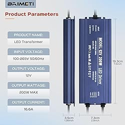 LED Driver 12V, BRIMETI LED Power Supply 200W