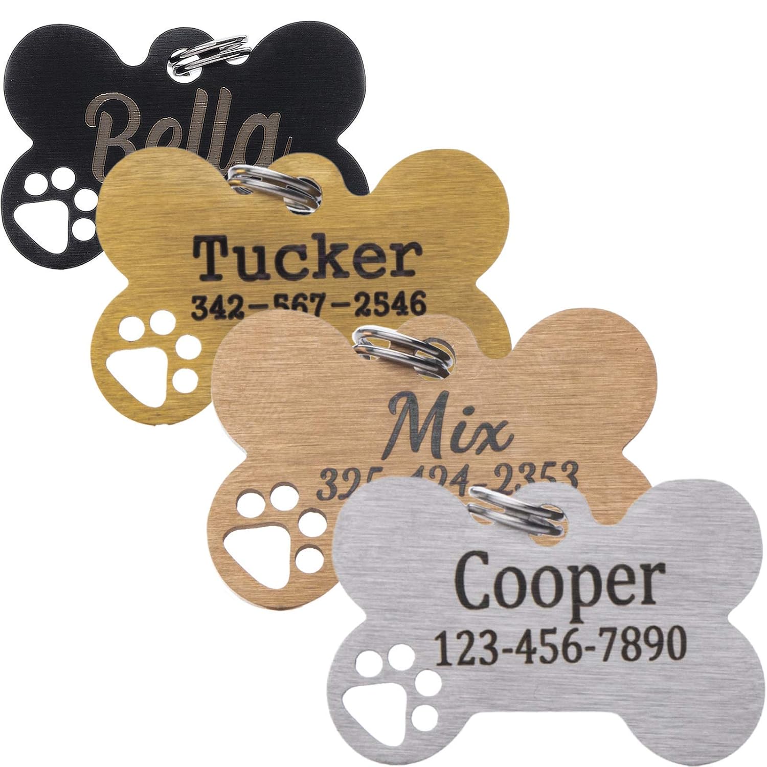 HiPeep Pet ID Tags Personalized Dog Tags Engraving Stainless Steel