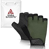 SAGA SPORTS Kids Cycling Gloves, Half Fingerless Anti-Slip Kids Bike Gloves for Boys & Girls