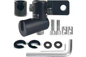 FANOWZUO Archery Compound Bow Stabilizer Quick Disconnect Mounting Adapter – Adjustable V Bar, Lightweight, Easy Installation, Archery Bow Stabilizer for Hunting and Target Shooting - 6 8 10 12 Inch