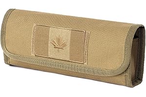 Tactical Ammo Pouch, Cartridge Holder Molle Magazine Pouches Bullet Bag Shotgun Shell Holder Include Canadan Flag Patch