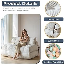 MAXYOYO Folding Sofa Bed, Convertible Sleeper Chair