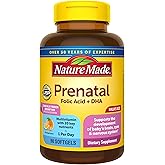 Nature Made Prenatal Vitamins for Women with Folic Acid + DHA, Prenatal Vitamin and Mineral Supplement for Daily Nutritional Support, 90 Softgels, 90 Day Supply
