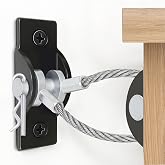 Furniture Anchors for Baby Proofing, Anti Tip Wall Mirror Anchors 4 Sets | 800lbs Securing Straps Kits for Dresser, Mirror, Bookshelf, Cabinet, Bunk Bed, Drawer Detachable Earthquake Proofing Brackets