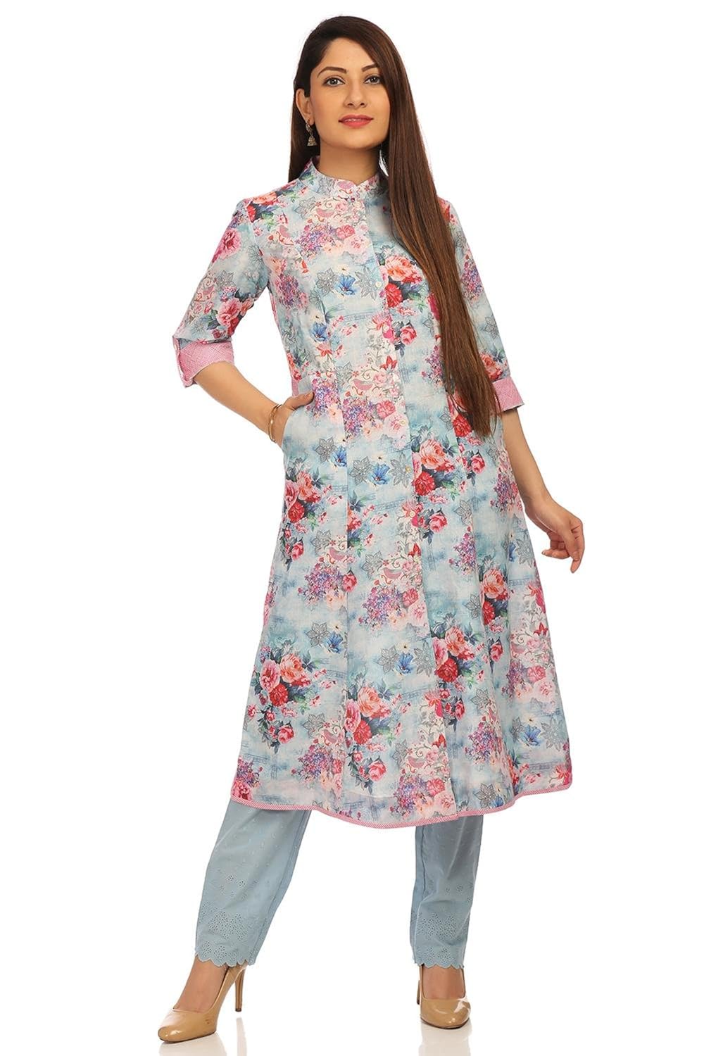 biba women's angrakha salwar suit