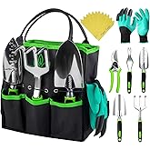 GROWIT Heavy Duty Gardening Tools - 23-Piece Gardening Gifts for Women, Men, Mom, Dad - Durable, Ergonomic Garden Tools Set