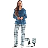Just Love Womens Ultra-Soft Pajama Pant Set with Matching Socks