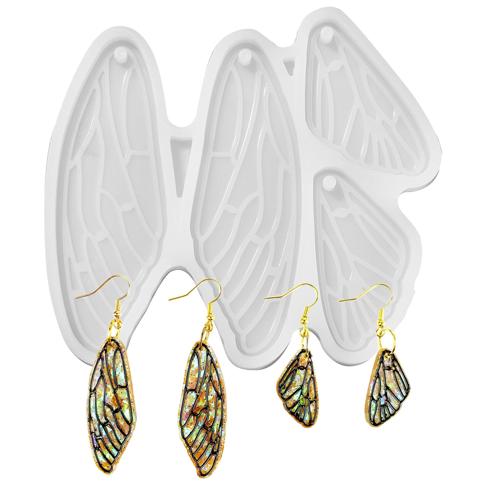 UR URLIFEHALL 10 Pcs Butterfly Wing Silicone Moulds DIY Resin Casting Moulds for Necklaces Key Chain Earrings Bracelets Making Crafting — image 1