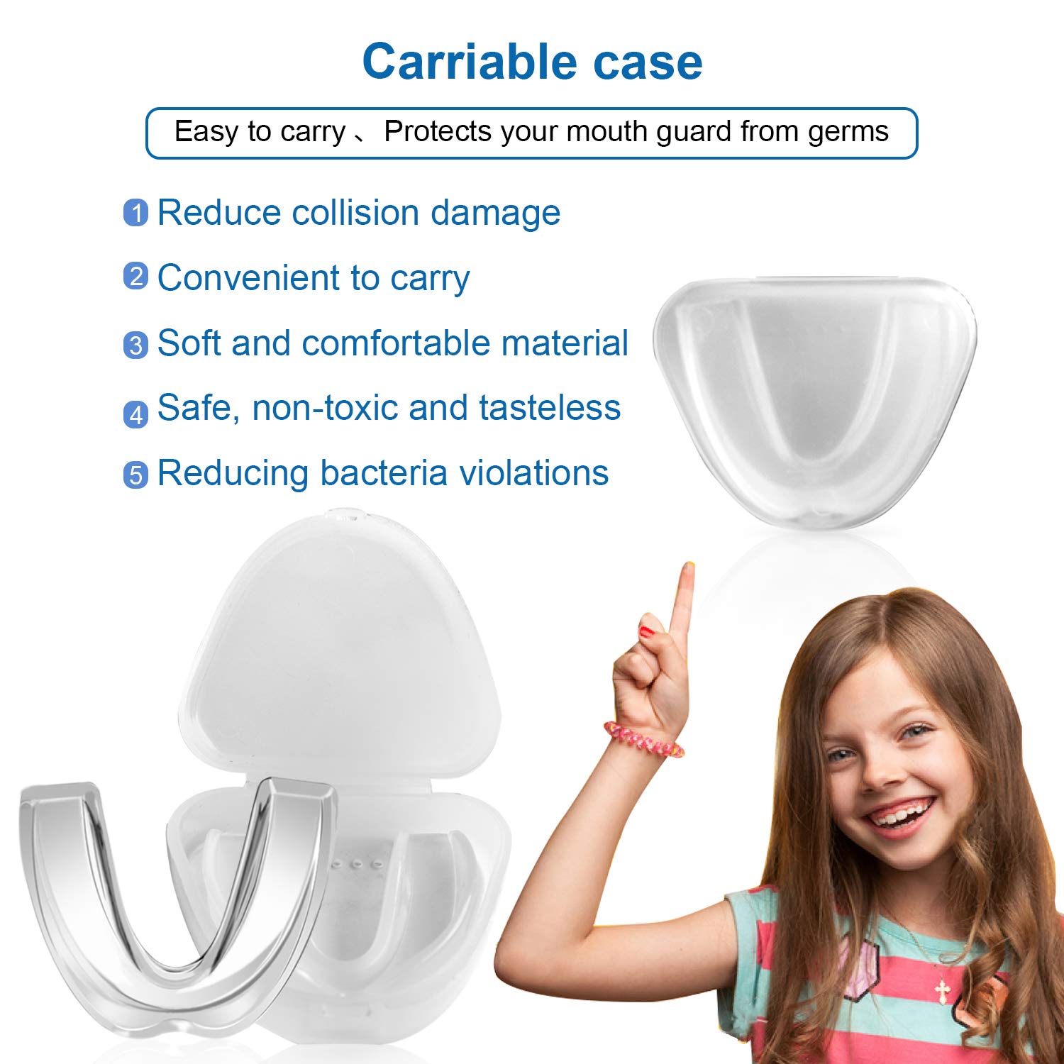 Kids Mouth Guard for Grinding Teeth, Pack of 6 Night Guard for Teeth Whitening Trays Clenching Bruxism Mouthguard, Moldable Sleep Bite Guard for Child and Women with Small Mouth : Beauty