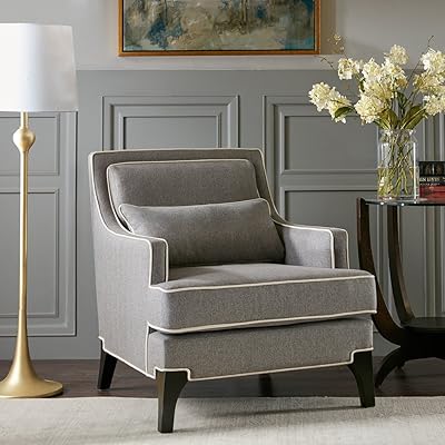 Collin Arm Chair in Grey/Black for Modern Living Room Seating