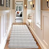 Neloodony Fluffy Runner Rug for Bedroom Living