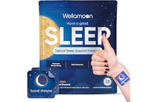 Wellamoon Original Sleep Patches for Adults Extra Strength | Easy-to-Apply Sleep Patch with Melatonin & Valerian | Relax & Wa