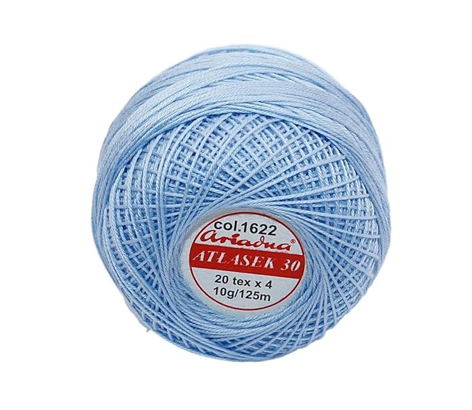 Stickgarn Häkelgarn 20 tex x 4, 10g (125m) in hellblau