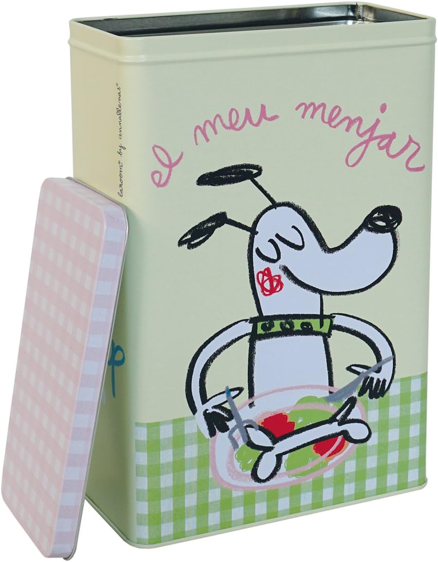 Laroom Caja Metálica diseño El MEU Menjar para Perro Grande ...