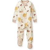 Burt's Bees Baby baby-boys Sleeper Pjs, 100% Organic Cotton, One-piece Footie, Zip Up Jumpsuit, Snug Fit Pajamas
