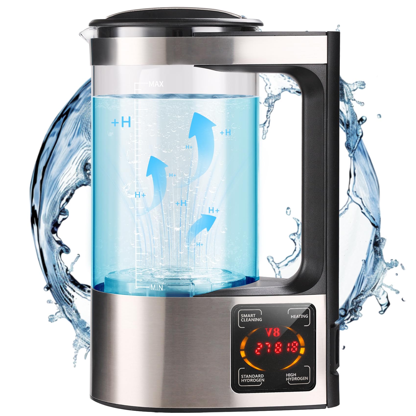 Photo 1 of Hydrogen Water Machine Generator | 1800 PPB High Concentration, Portable Hydrogen Water Maker with SPE and PEM Technology for Home, Gym & Travel, Alkaline pH Balance Technology