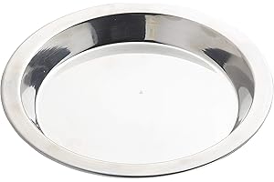 TableCraft 10548 Pie Pan, 10-1/8" Dia. x 3/4", Round, Stainless Steel