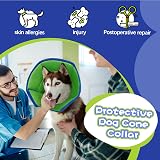 Kuoser Dog Cone Collar Soft Protective Recovery Neck Shield Blue M 28-36cm view 6