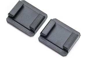 VRIG 2 Packs Plastic Cold Shoe Mount Adapter with Adhesive Stickers, Cold Shoe Bracket Adapter for Camera Cage Flash LED Moni