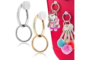 Juome Key Holder for Bogg Bag Accessories Charms Compatible with Bogg Bag, 2Sets Keychain Hanger Compatible for Bogg Bag (Gold, Silver)