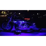 PURPLE Flexible LED Strips, Complete KIT , Super Bright Flexible Waterproof Strips for Motorcycles, Super Wide 120 Deg View, Color Purple