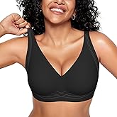 ProKloud Wireless Triangle Bralettes for Women Plunge Unlined Bras No Underwire Comfortable Unpadded Everyday Tshirt Bra