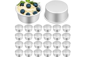 4 Inch Cake Pan Set of 24, Mini Round Cake Pan Small Baking Cake Pans Aluminum Cake Pan Non-Toxic & Healthy for Birthday Home