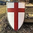 Medieval Knight Fall Authentic Templar Shield Battle Warrior Templar Shield 28" Knight Battlefield Shield, Antique Finish by ANTIQUE MAKERS