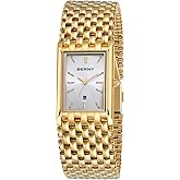 BERNY Gold Watches for Men with Date Window Japanese Quartz Movement Waterproof Men's Wrist Watches Luxury Casual Fashion Mens Watch