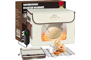 ‌DEVA FRONSA Foldable Bread Proofing Box‌ - 36L Large Dough Proofer with 3-Sided Heating, 24H Timer+Temp Control(50-113℉) wit