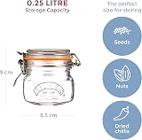 Kilner Square Clip Top Jar 250ml Airtight Glass Jar for Spices Herbs Nuts view 6