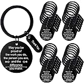 Rtteri 24 Pcsemployee Appreciation Keychain Gifts Bulk for Coworkers Thank You Gifts for Women Men Teacher Be Proud of The Work You Do Appreciation Keychains Bulk
