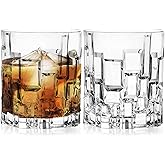 Barski Whiskey Glasses - Double Old Fashioned Rocks Glass - Set of 2 Lowball Tumbler - DOF Crystal Glass Tumblers - For Scotch - Bourbon - Water - Beverage - Drinking Glasses - 11 oz - Made in Europe