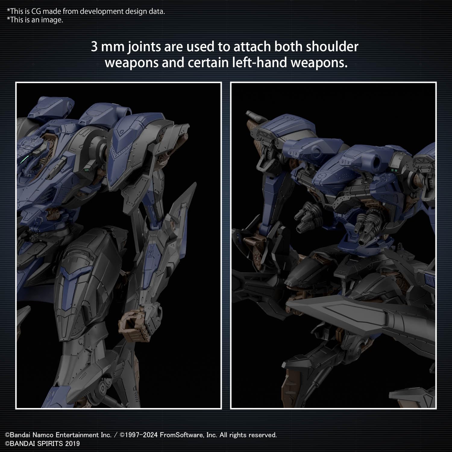 Bandai Hobby - Armored Core VI Fires of Rubicon - #02 Schneiber Nachthreiher/40E Steel Haze 30 MM 1/144 Modellbausatz 8