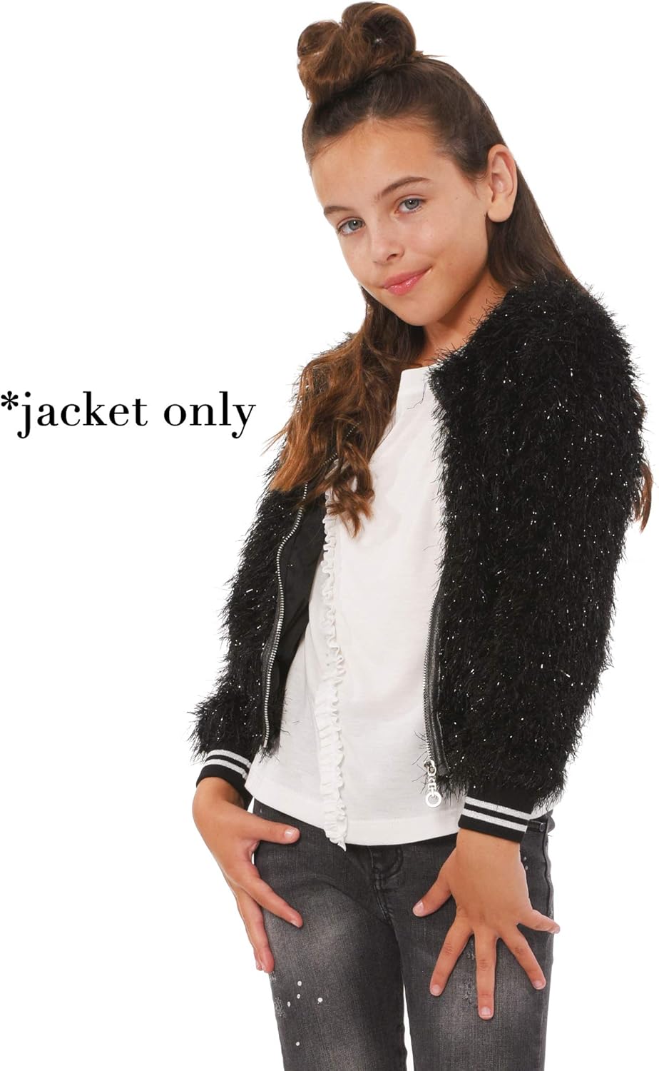 Truly Me Girls' Outerwear Bomber Jackets: Clothing