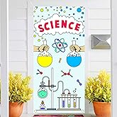 Mad Scientist Chemistry Theme Birthday Party, Baby Shower Party, Science Lab Party Photo Booth Props Photography Banner Background Decoration 35.43x72.83in-BECKTEN