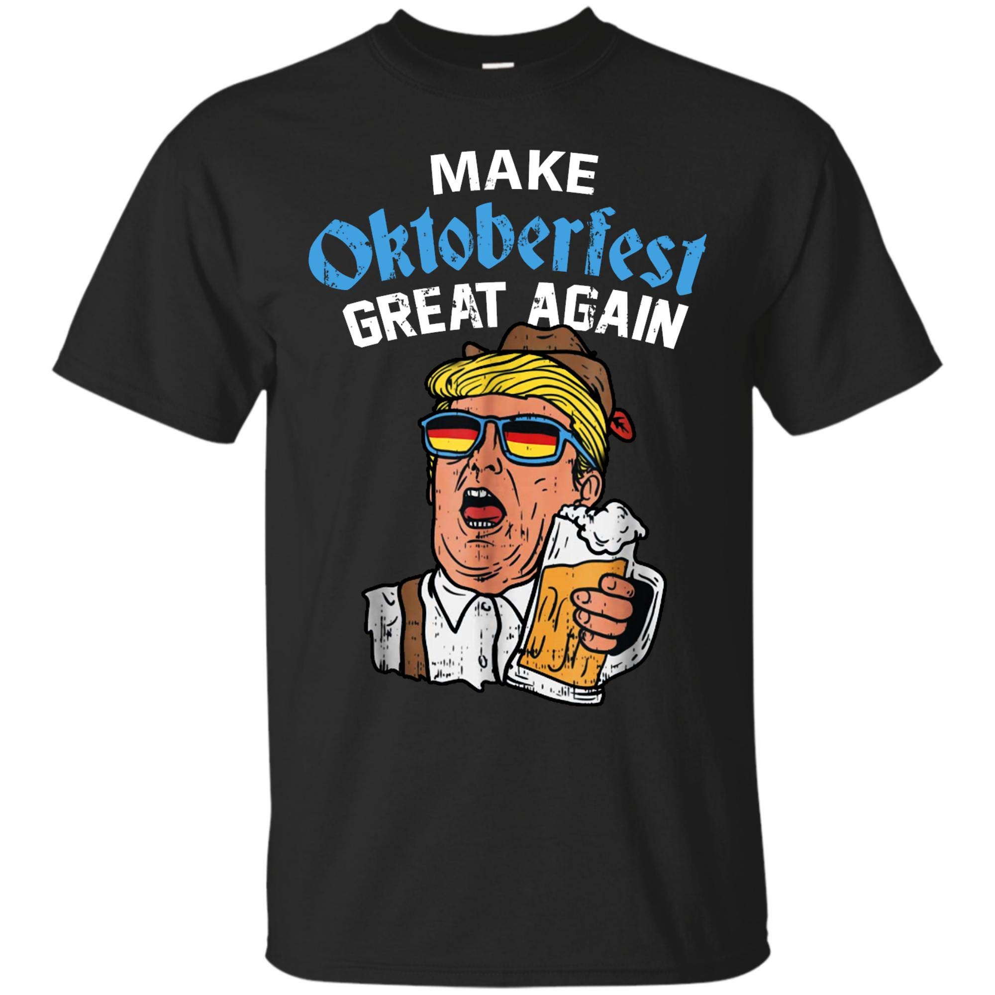 Uniwyn Make Oktoberfest Great Again Funny Trump Beer T Shirt