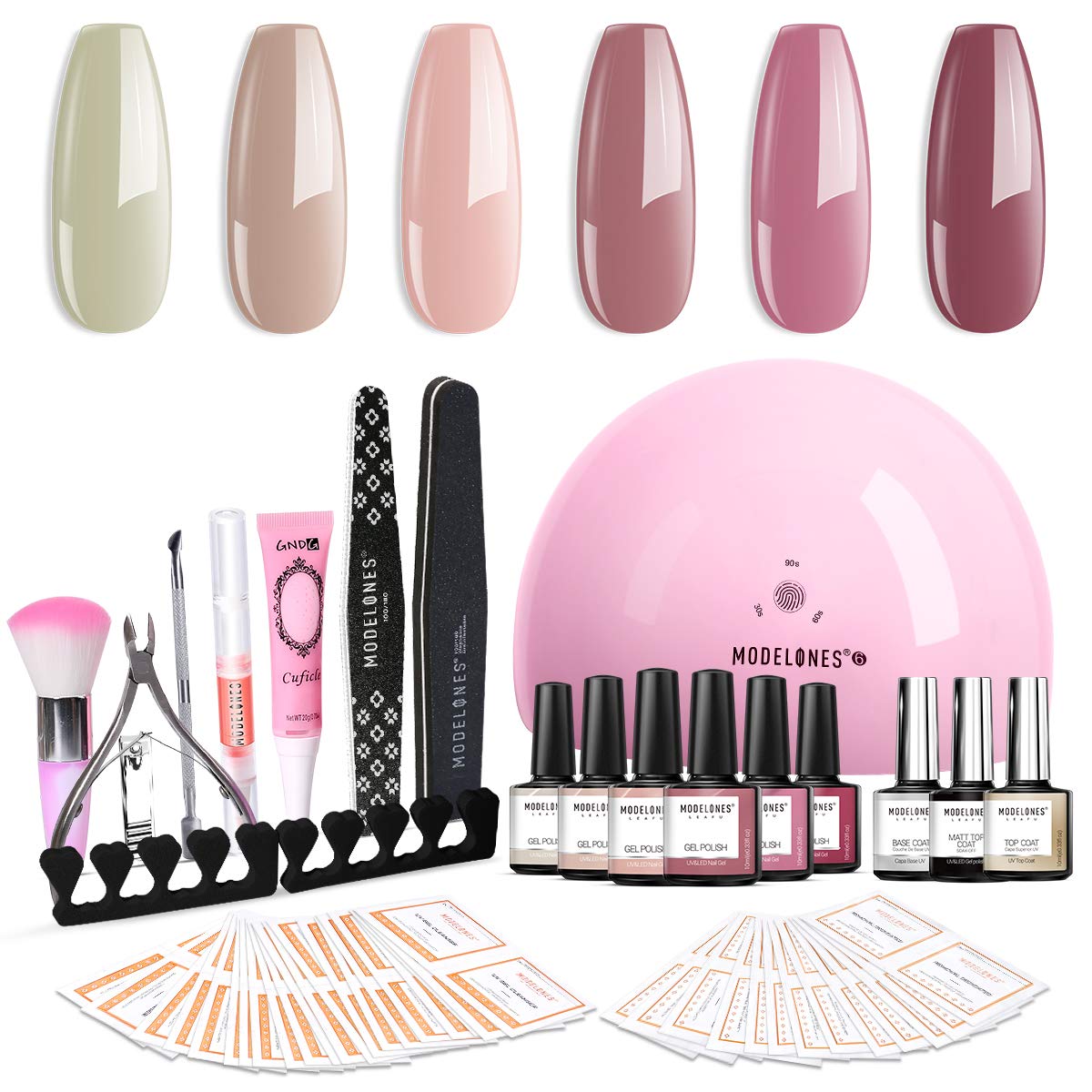 Modelones Gel Nail Polish Set Candy Neon Colors Nail Art