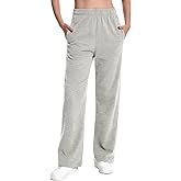 Auriviz Womens Straight Leg Sweatpants Comfy Interior Drawstring Sweat Pants High Waist Casual Track Pants with Pockets