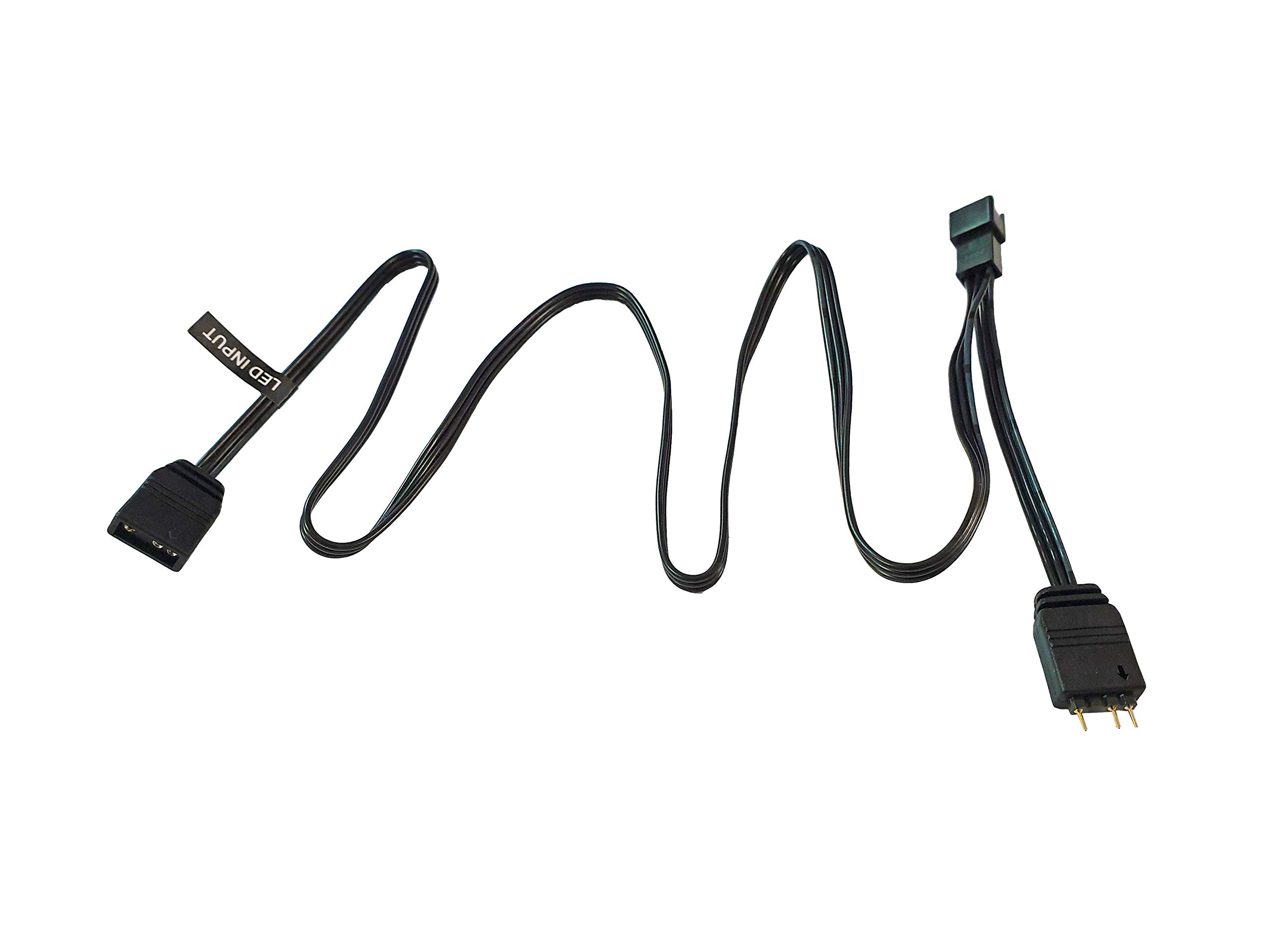 Phanteks 3-pin RGB LED adapter cable for motherboards with A-RGB header, Black