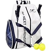 Warping Point Pro Team Pickleball Bag for Men & Women, 2-in-1 Large Duffle Backpack Fits 4+ Paddles & Gear, Ventilated Shoe Compartment, Fence Hook, Multi-Pocket Design