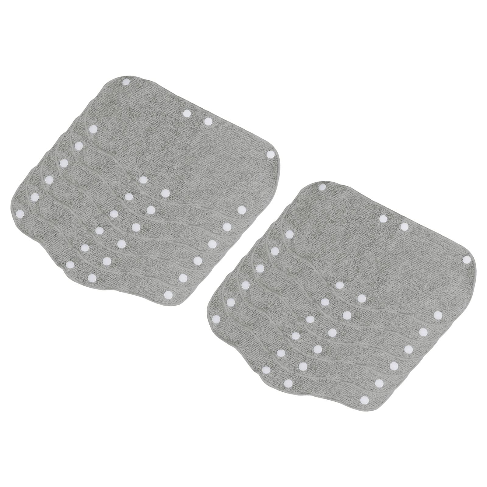 PATIKIL Hard Hat Sweat Band, 12 Pack Cotton Hard Hat Liner Sweatband Washable with Snap Button for Safety Helmet, Gray