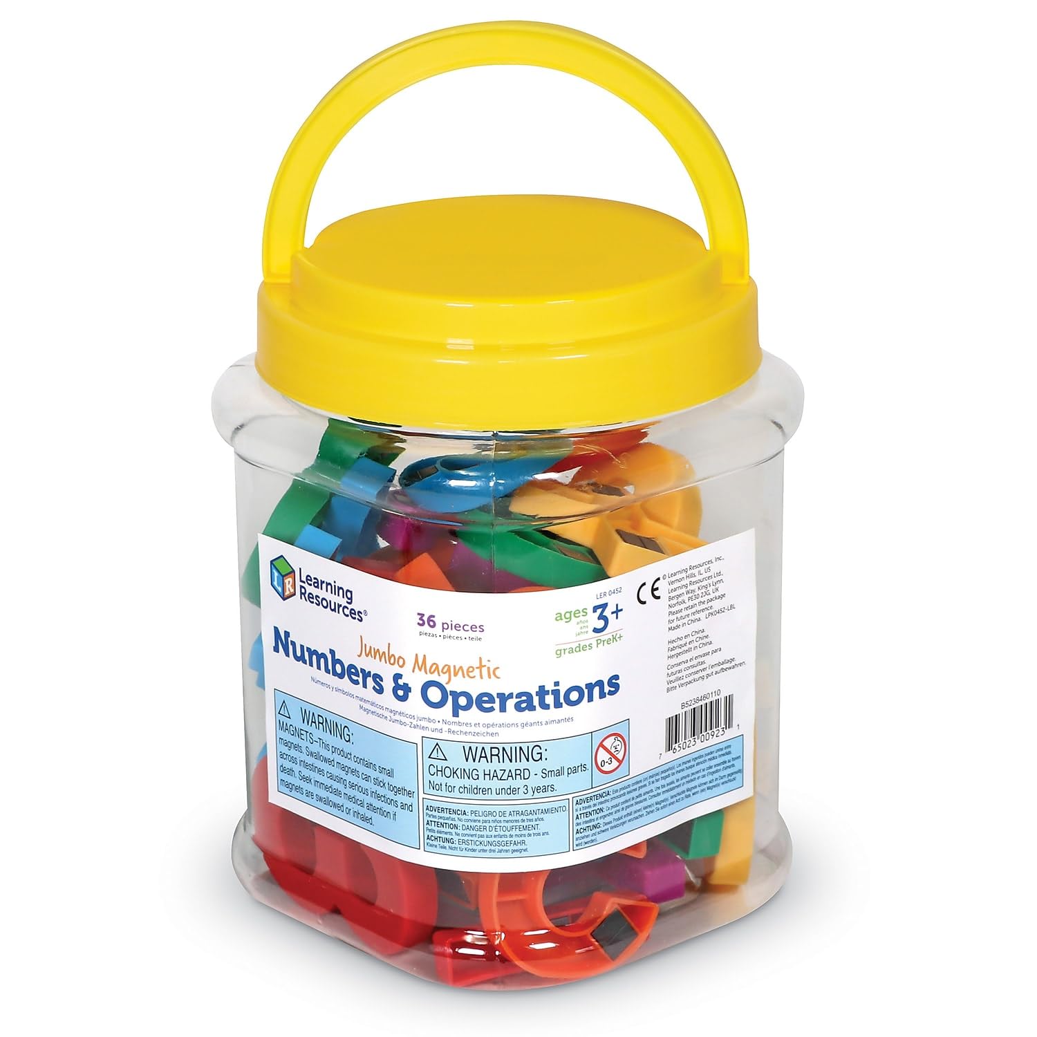 Learning Resources Jumbo Magnetic Numbers, Whiteboard Classroom Accessories, Number Recognition, Counting Skills, Set 36, Ages 3+