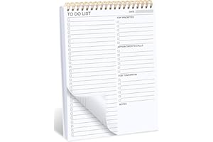JOYMIA To Do List Notepad - 140 Pages Daily Planner Notepad Double Side Use To Do List Notebook, 6.5" X 9.8" Task Planner Organizer with Checklist for Productivity Simple Layout
